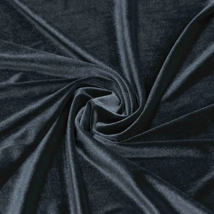 Kurşun Grisi Likralı Kadife