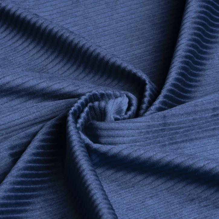 Lacivert Fitilli Kadife