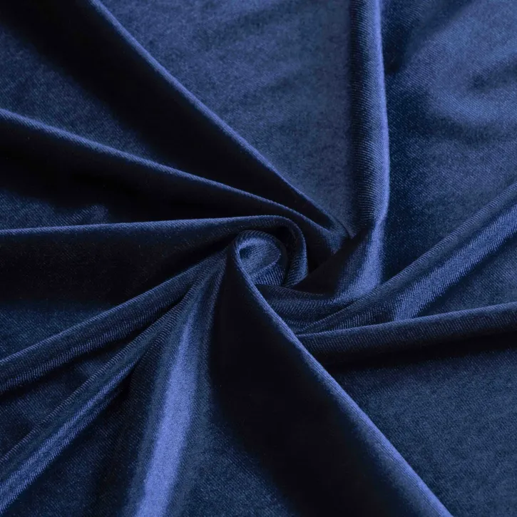 Lacivert Likralı Kadife