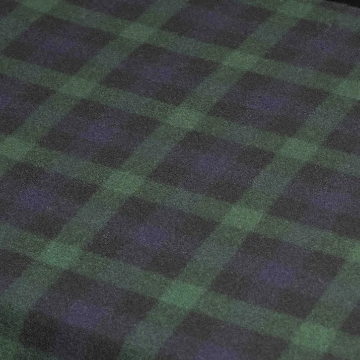 Lacivert-Yeşil Yün Ekose