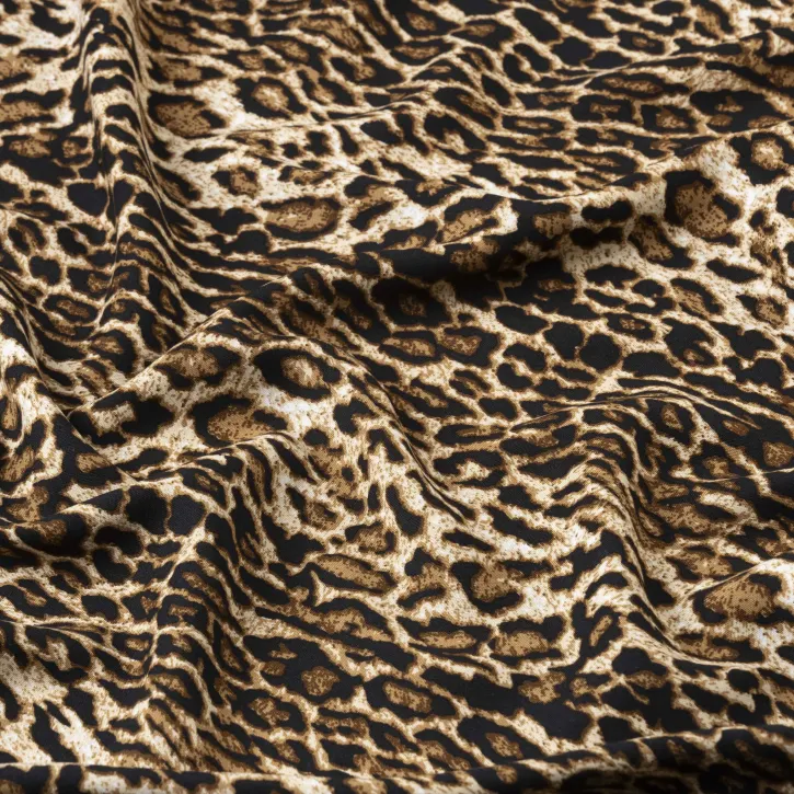 Leopar Desen Kaşmir Viskon