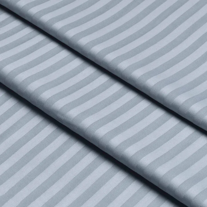 Maldiv Mavi Çizgili Pamuk Saten