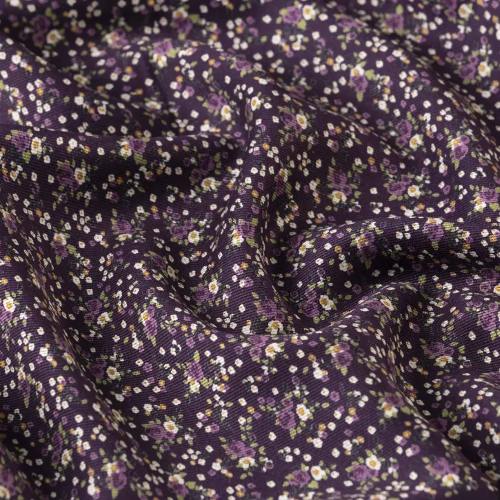 Mor Çıtır Desen Kaşmir Viskon