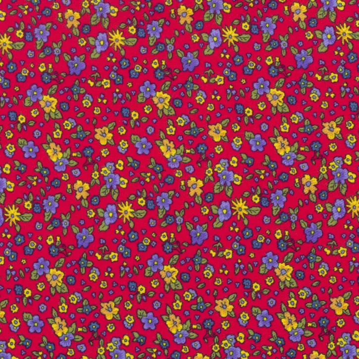 Pembe Çiçek Desenli Pazen Kumaş