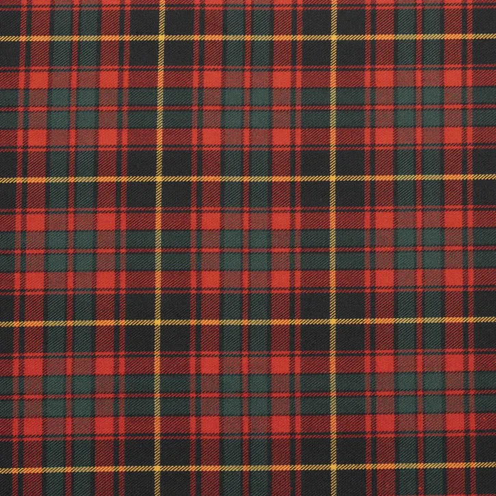 Sarı Çizgili Kırmızı Ekose Gabardin