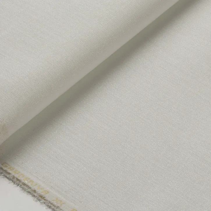 Simli Kırık Beyaz Gardenya Kumaş