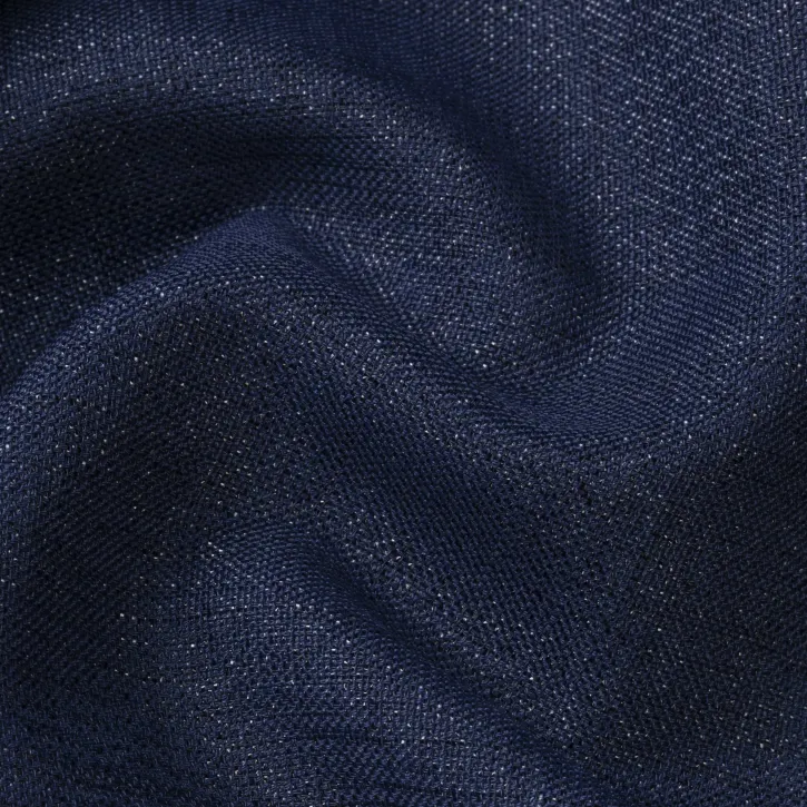 Simli Lacivert Gardenya Kumaş