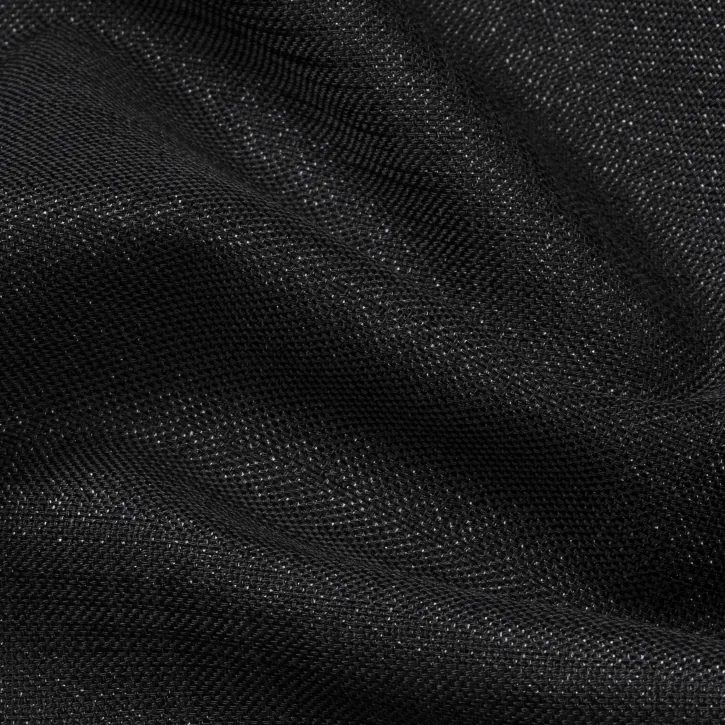 Simli Siyah Gardenya Kumaş