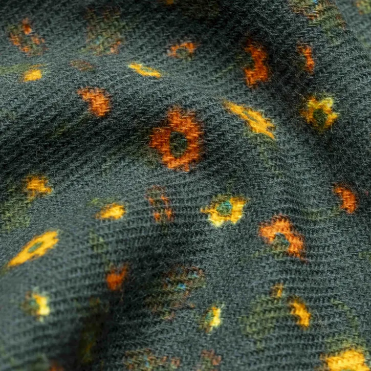 Yeşil Çıtır Desenli Pazen Kumaş