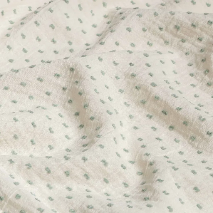 Yeşil  Puantiyeli Müslin