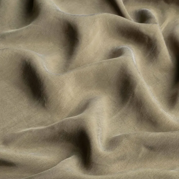 Zeytin Yeşili İpeker Cupro Kumaş