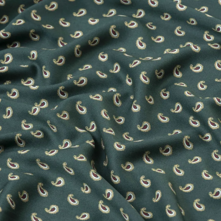 Zümrüt Buta Desen Kaşmir Viskon