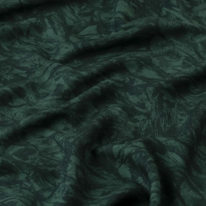 Zümrüt Duman Desenli Kaşmir Viskon