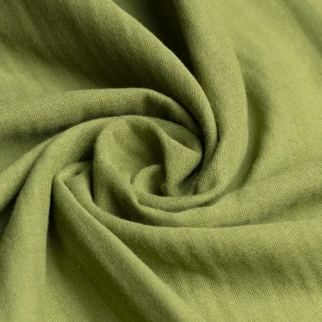 Fıstık Yeşili Düz Renk Müslin Kumaş