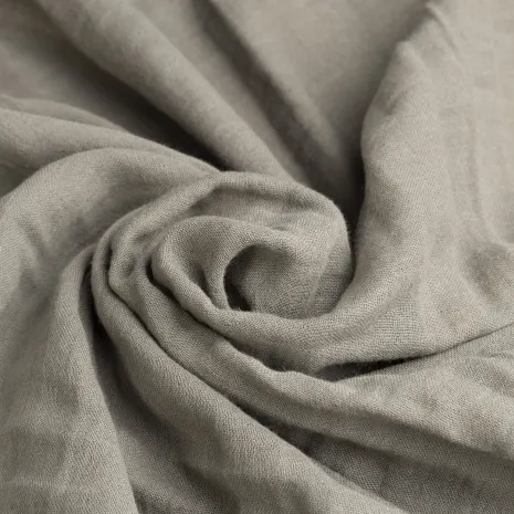 Gri Düz Renk Müslin Kumaş
