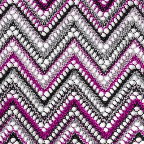 Fușya-Siyah Missoni Kumaș