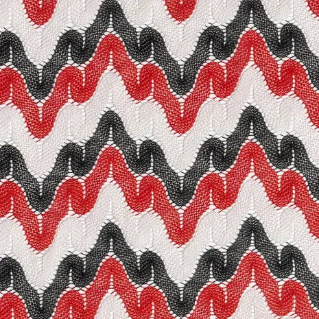 Kırmızı-Siyah Missoni Kumaș