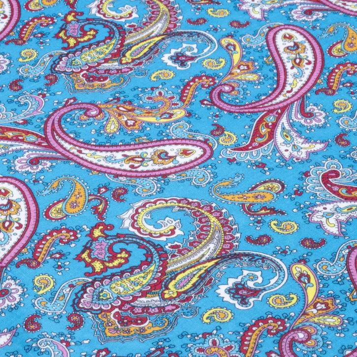 Şal Desen Müslin – Parlak Saks Mavi