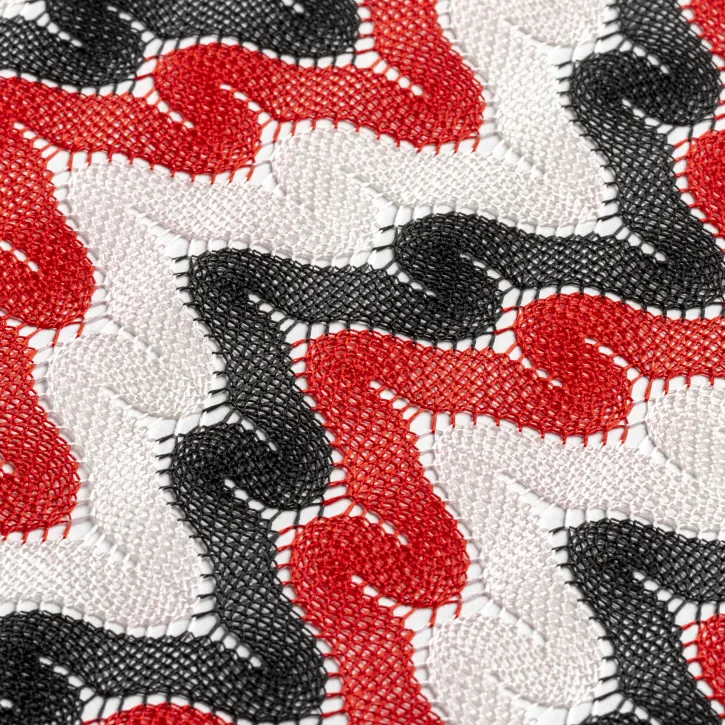 Kırmızı-Siyah Missoni Kumaș