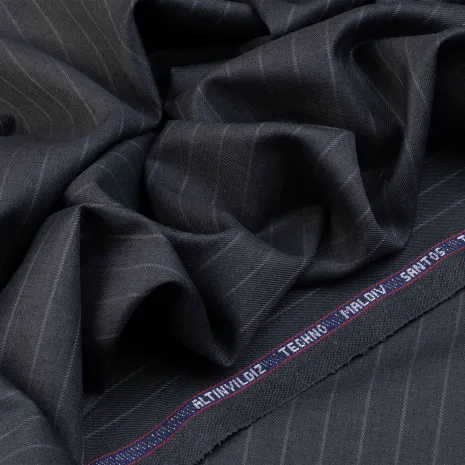 Altınyıldız Techno Malon Santos Çizgili Takım Elbiselik Kumaş – Açık Füme