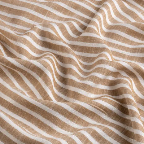 Kum Beji Çizgili Keten