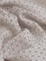 Bej Ekose Desenli İpeker Yakma Kumaş