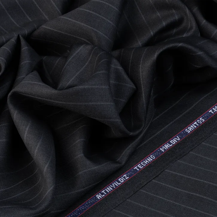 Altınyıldız Techno Malon Santos Çizgili Takım Elbiselik Kumaş – Antrasit