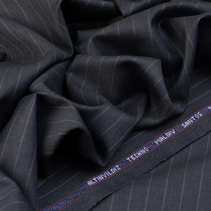 Altınyıldız Techno Malon Santos Çizgili Takım Elbiselik Kumaş – Açık Füme