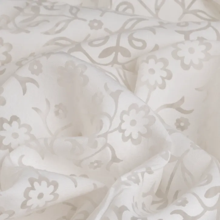 İpeker Yakma Kumaş - Krem Ton (Soft Floral)