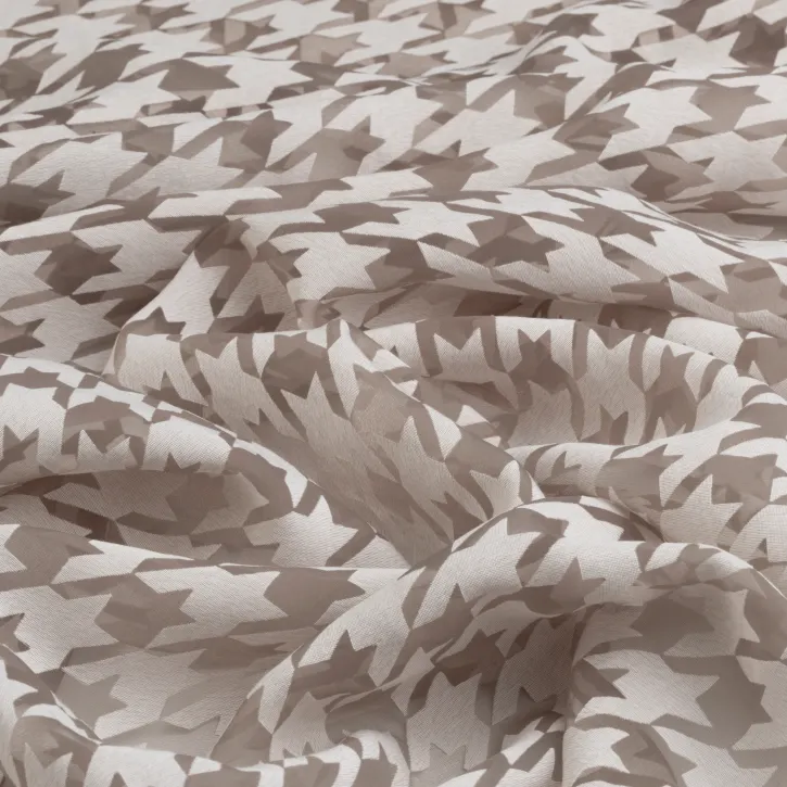 Vizon Kazayağı Desenli İpeker Yakma Kumaş