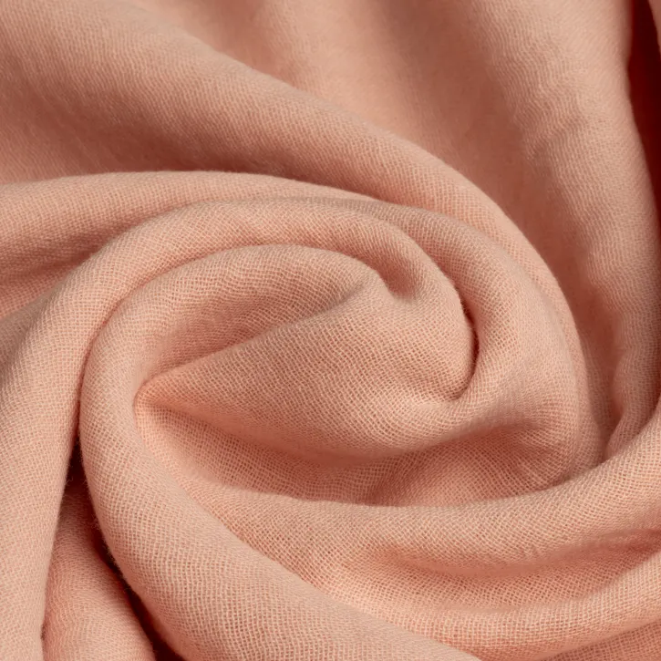 Somon Düz Renk Müslin Kumaş