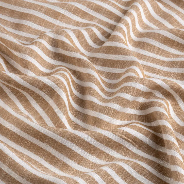 Kum Beji Çizgili Keten