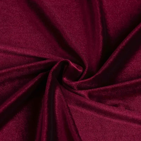 Bordo Likralı Kadife