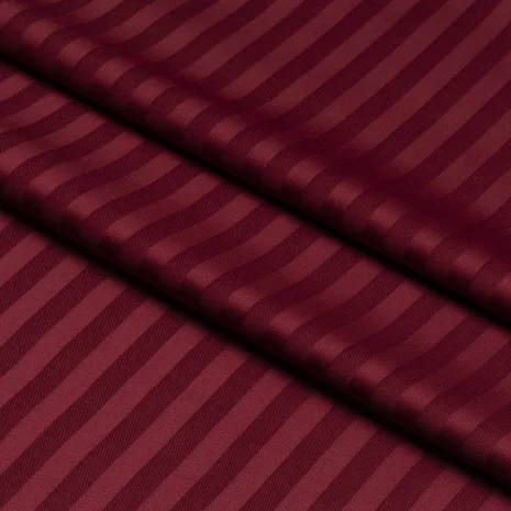 Bordo Çizgili Pamuk Saten