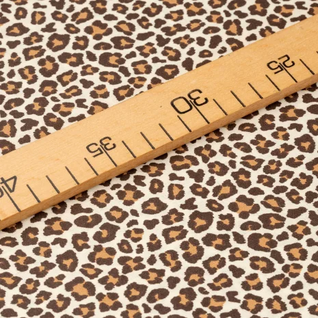 Leopar Desenli Poplin Kumaş