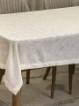 Ekru Mermer Desenli Masa Örtüsü