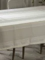Krem Pano Desen Masa Örtüsü