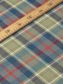 Açık Yeşil Çizgili Ekose Gabardin