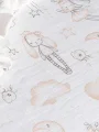 Tek Kat Peluş Tavşan Desenli Müslin