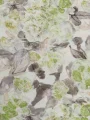 Yeşil Çiçekli Batik Desen Keten