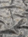 Gri Çiçek Desen İpek Viskon