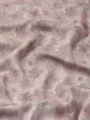 Pembe Çiçek Desen İpek Viskon