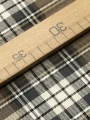 Beyaz Çizgili Vizon Ekose Gabardin