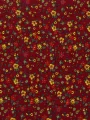 Bordo Çiçek Desenli Pazen Kumaş