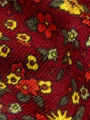 Bordo Çiçek Desenli Pazen Kumaş