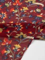 Bordo Suzeni Motifli Tülbent Kumaş