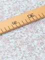 Buz Mavisi Mini Papatya Desenli Poplin Kumaş