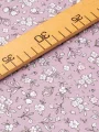 Lila Kır Çiçek Desen Poplin Kumaş