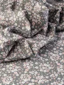 Füme Mini Papatya Desenli Poplin Kumaş