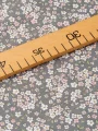 Füme Mini Papatya Desenli Poplin Kumaş